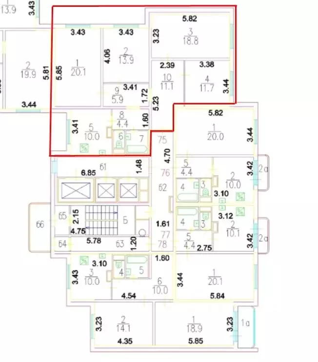 4-к кв. Москва Челюскинская ул., 12К1 (99.9 м) - Фото 1