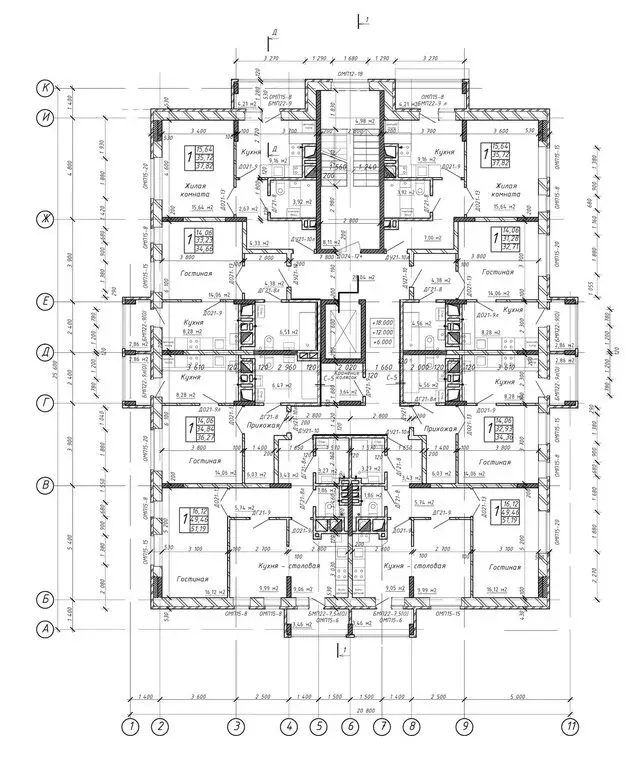 1-комнатная квартира: Калуга, Азаровская улица, 40к4 (51.25 м) - Фото 2