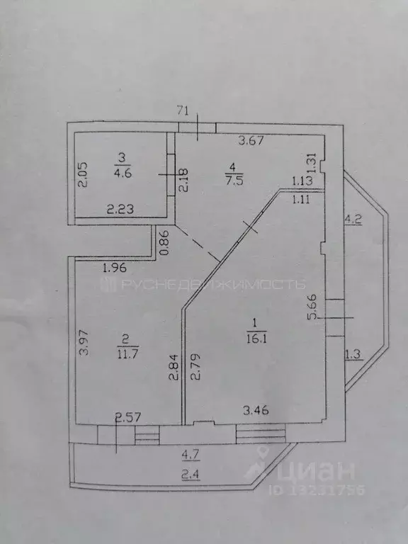 1-к кв. Кировская область, Киров Студенческий проезд, 3а (39.0 м) - Фото 1