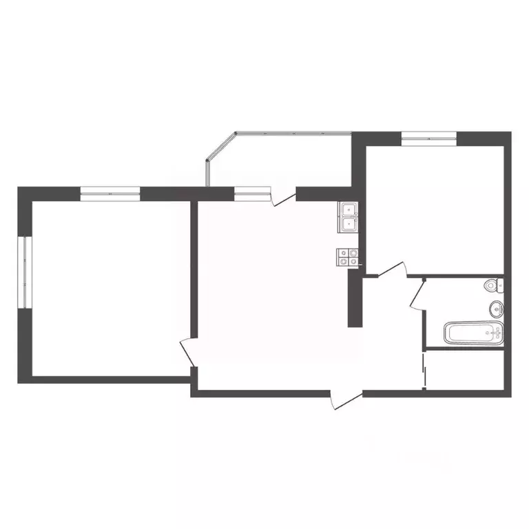 2-к кв. Московская область, Красногорск ул. Игоря Мерлушкина, 2 (53.5 ... - Фото 2
