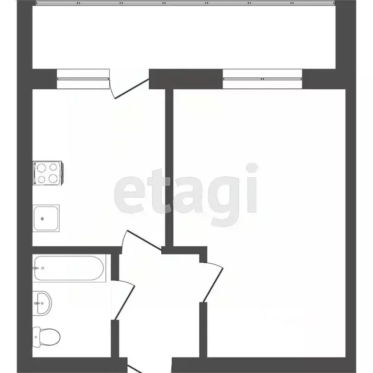1-к кв. Томская область, Томск тракт Иркутский, 185 (30.5 м) - Фото 2
