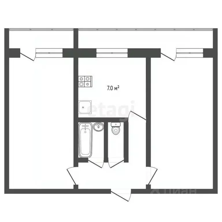 2-к кв. Ставропольский край, Ессентуки ул. 60 лет Октября (43.6 м) - Фото 0