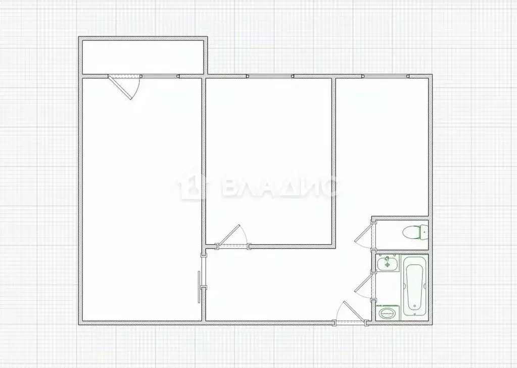 2-к кв. Пензенская область, Пенза ул. Бородина, 7 (53.7 м) - Фото 2
