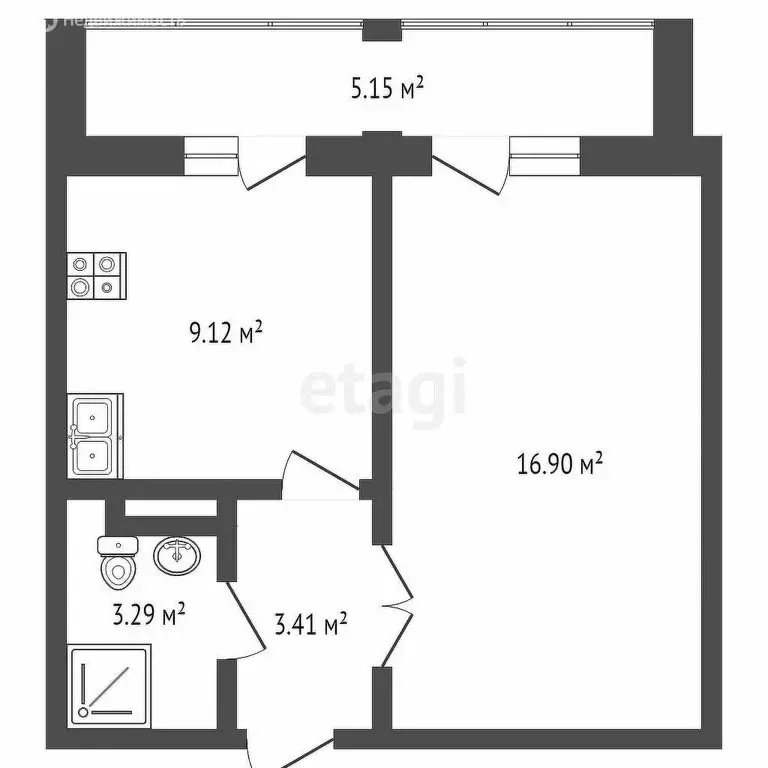 1-комнатная квартира: Челябинск, набережная Героя России С.А. Кислова, ... - Фото 1
