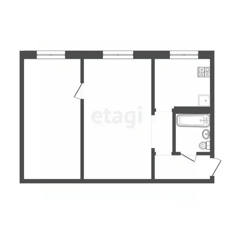 2-к кв. Самарская область, Самара Балаковская ул., 28 (44.6 м) - Фото 2