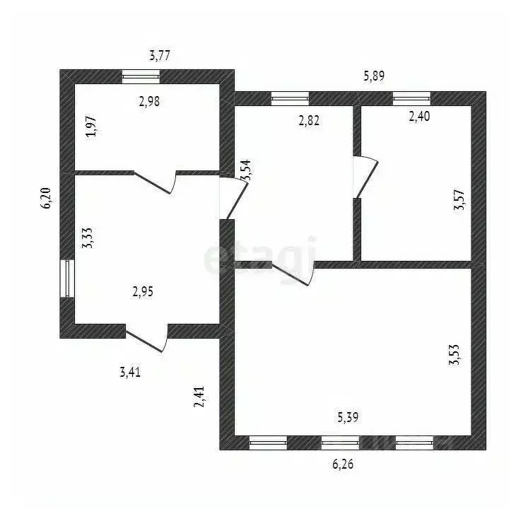 Дом в Белгородская область, Шебекино ул. Машиностроителей, 26 (53 м) - Фото 2