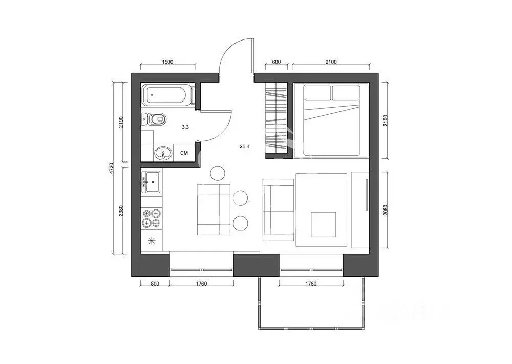 Студия Бурятия, Улан-Удэ ул. Москалева, 5 (31.9 м) - Фото 2