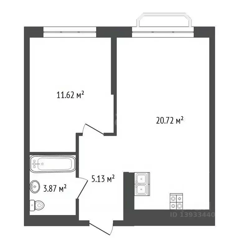 1-к кв. Тюменская область, Тюмень ул. Фармана Салманова, 3 (37.1 м) - Фото 2