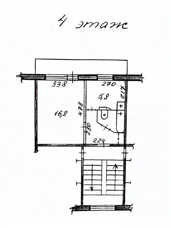 1-к кв. Хакасия, Черемушки рп 42 (28.8 м) - Фото 2