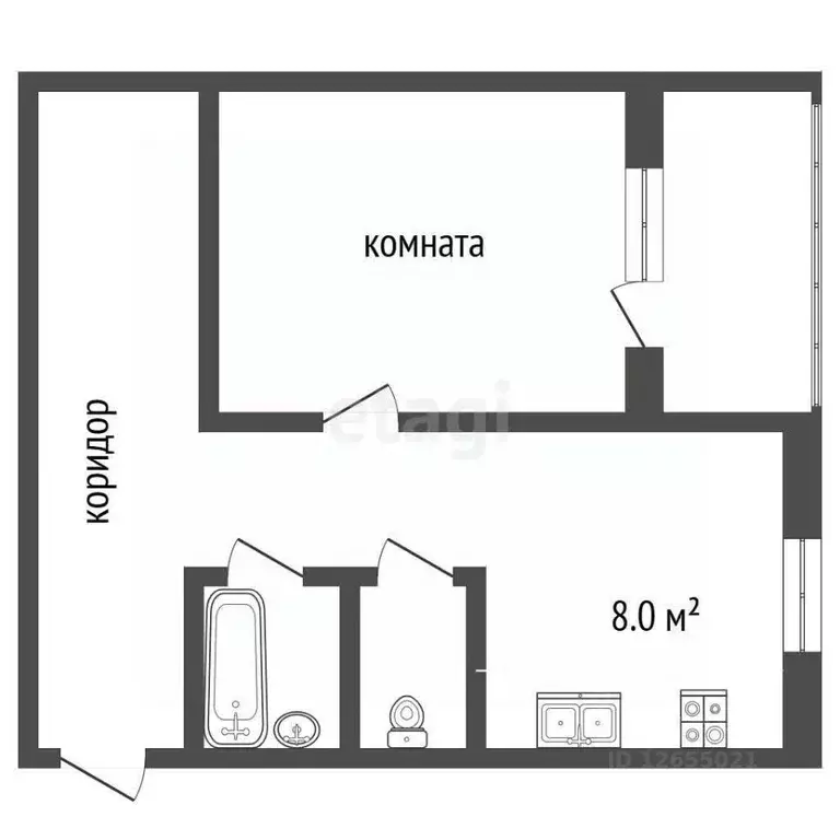 1-к кв. Костромская область, Кострома Давыдовский-3 мкр, 20 (34.0 м) - Фото 1