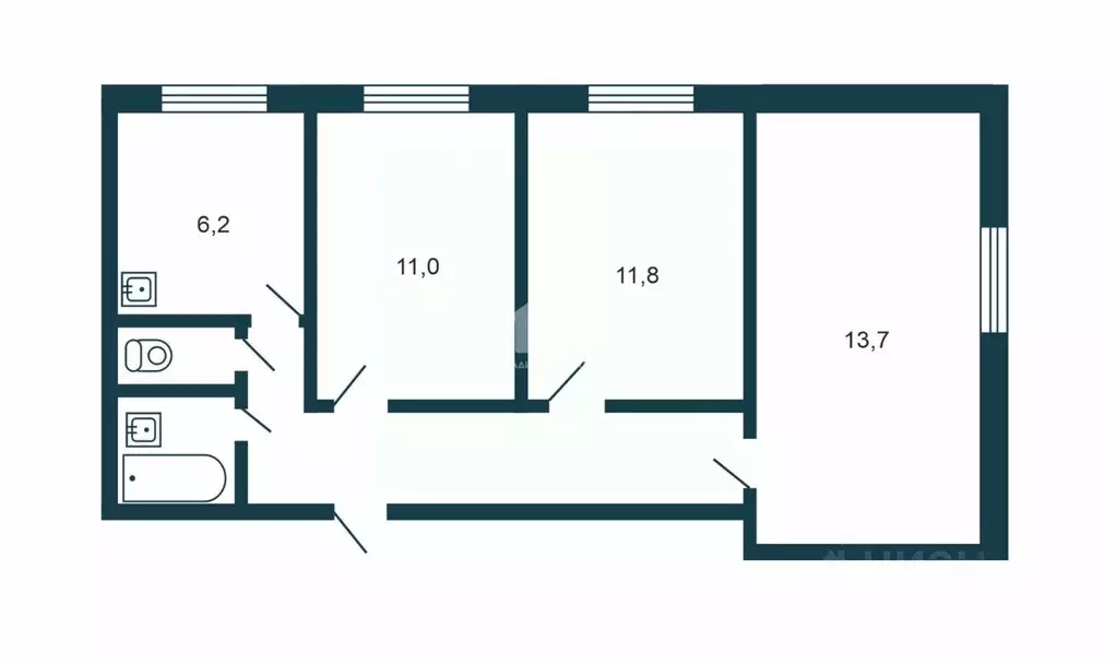Комната Новосибирская область, Новосибирск ул. Королева, 15 (13.7 м) - Фото 2