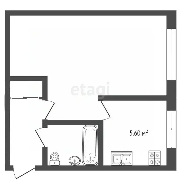 1-к кв. Тюменская область, Тюмень проезд Геологоразведчиков, 23 (29.8 ... - Фото 2