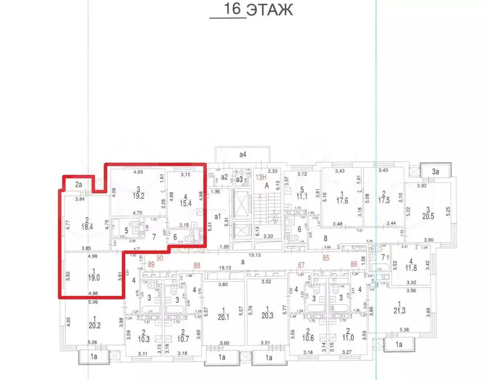 Аукцион: 3-к. квартира, 86,7 м, 16/17 эт. - Фото 1