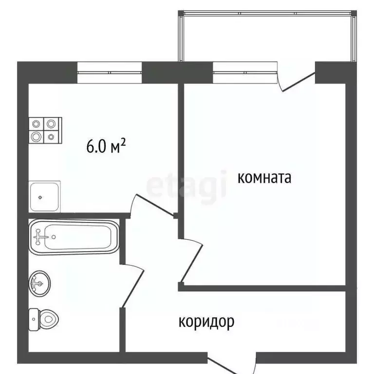 1-к кв. Ярославская область, Рыбинск Целинная ул., 4А (32.0 м) - Фото 1