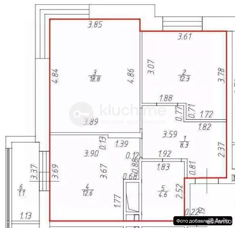 2-к кв. Татарстан, Казань ул. Мансура Хасанова, 15 (57.0 м) - Фото 1