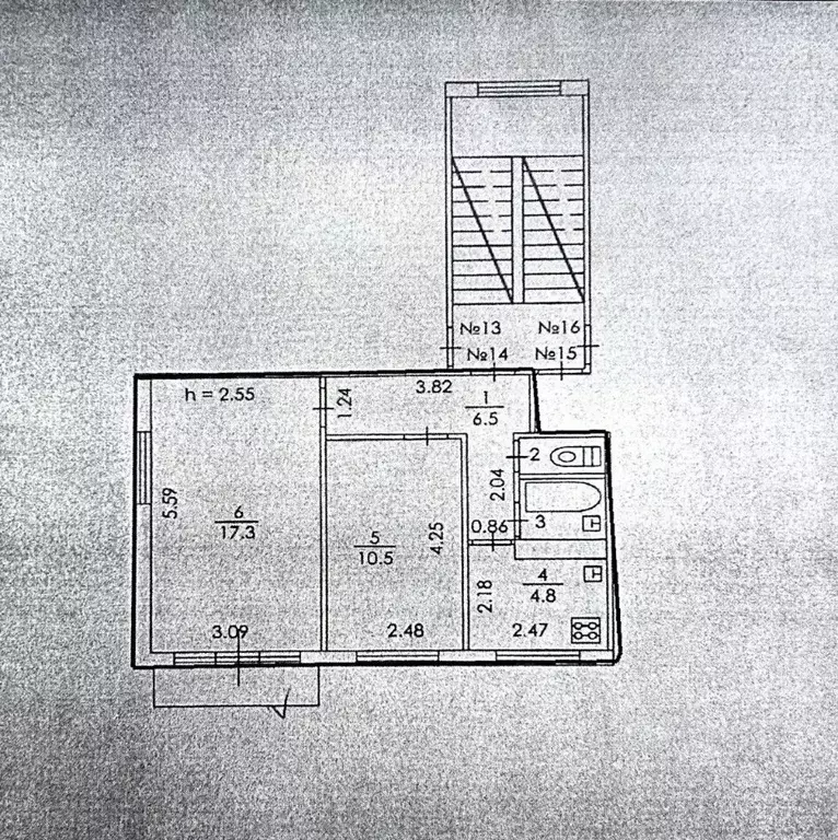 2-к кв. Ленинградская область, Гатчина ул. Володарского, 7 (42.2 м) - Фото 1