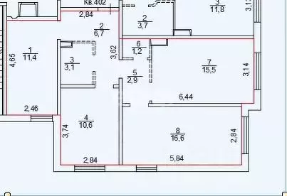 3-к кв. Тверская область, Тверь ул. Левитана, 97А (68.0 м) - Фото 2