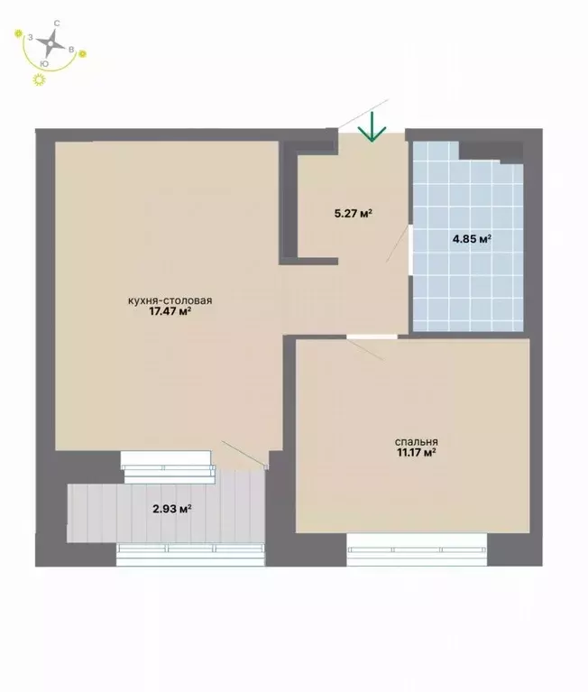 1-к кв. Свердловская область, Екатеринбург ул. Студенческая, 16 (41.69 ... - Фото 1
