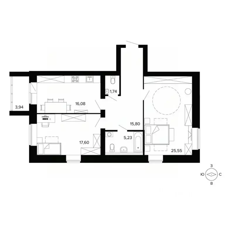 2-к кв. Свердловская область, Березовский ул. Победы, 5А (86.44 м) - Фото 1