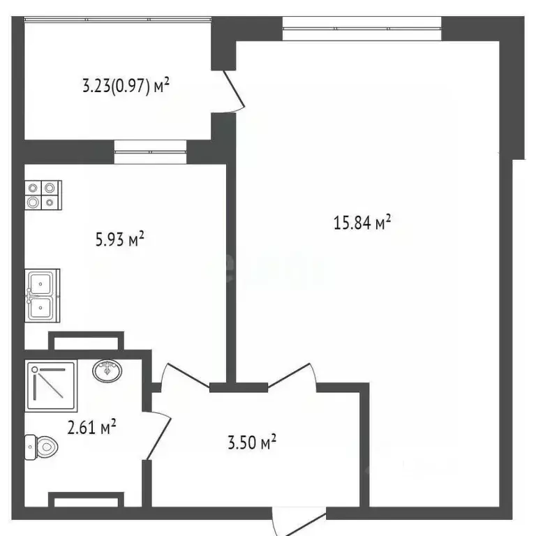 1-к кв. Севастополь ул. Горпищенко, 145к5 (27.6 м) - Фото 1