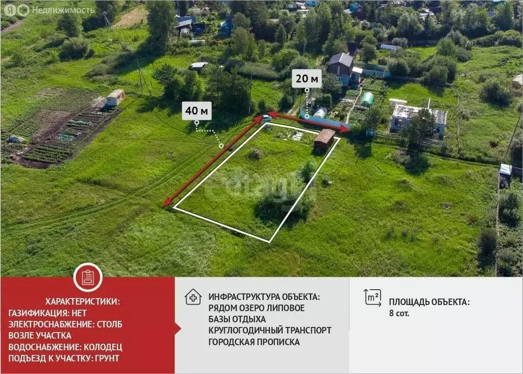 Участок в Тюмень, садовое товарищество Рябинка-2, 3-я линия (8 м) - Фото 1