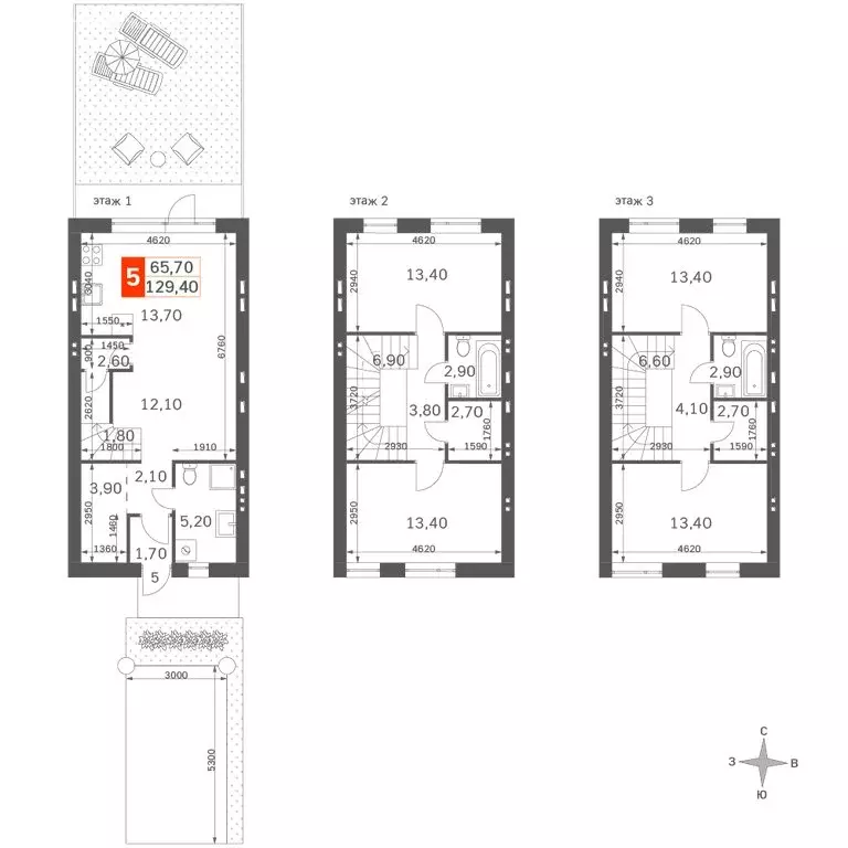 Дом в деревня Мартемьяново, Парковая улица (125.47 м) - Фото 0