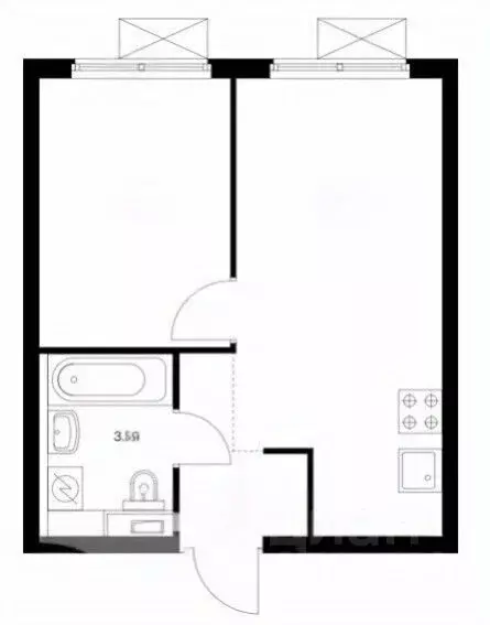 1-к кв. Москва 2-й Нагатинский проезд, 2/3 (32.0 м) - Фото 2