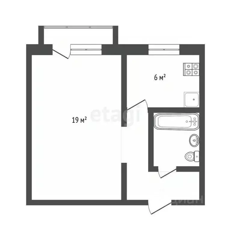 1-к кв. Мордовия, Саранск ул. Семашко, 5 (32.0 м) - Фото 2