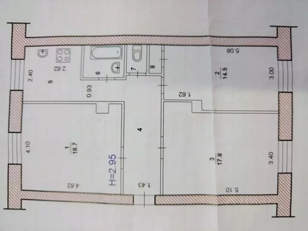 Комната Волгоградская область, Волжский ул. 19-го Партсъезда, 65 (18.7 ... - Фото 2