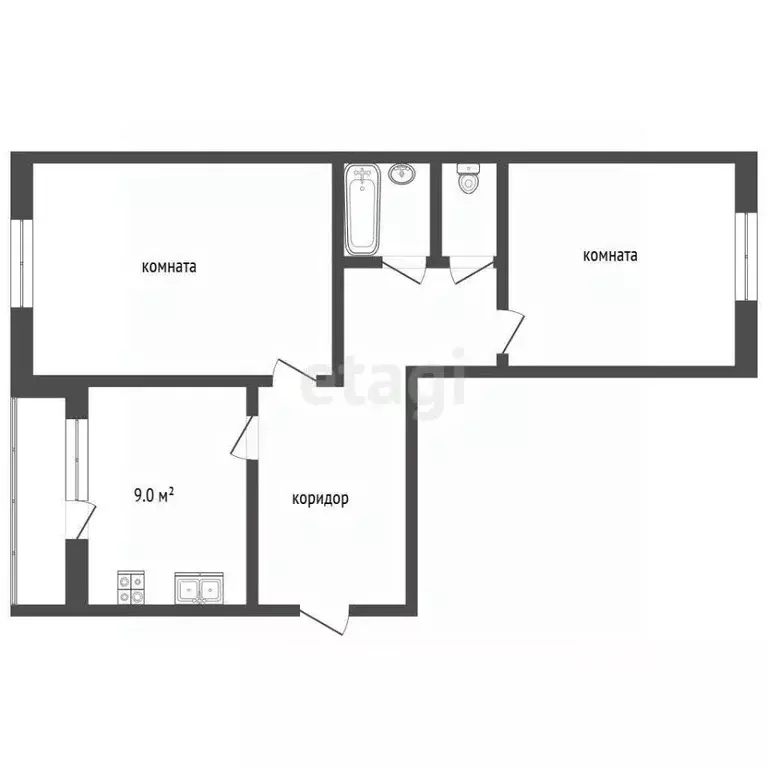 2-к кв. Московская область, Воскресенск Новлянский мкр, ул. ... - Фото 2