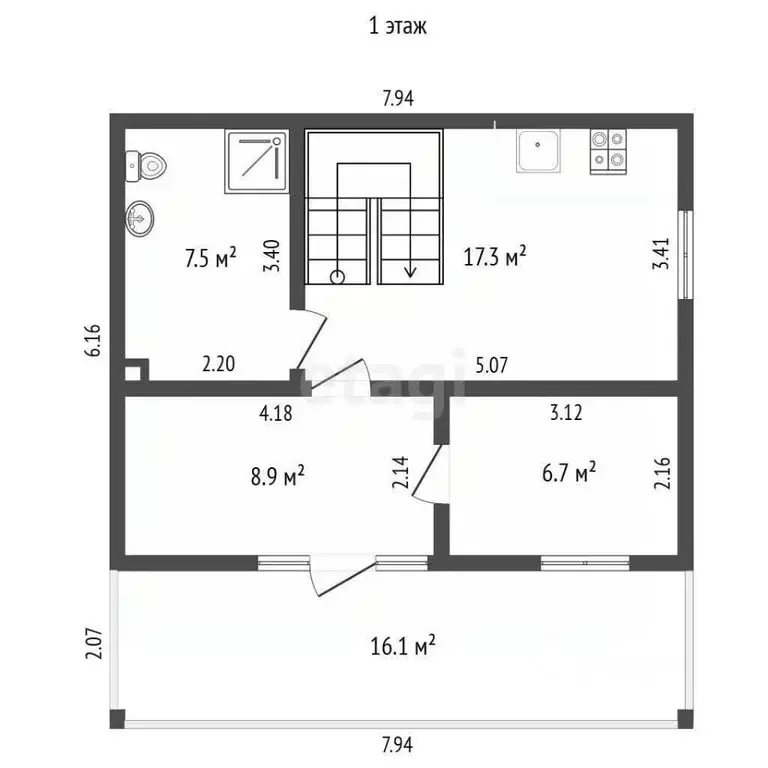 Дом в Воронежская область, Борисоглебск Юбилейная ул., 152 (127 м) - Фото 2