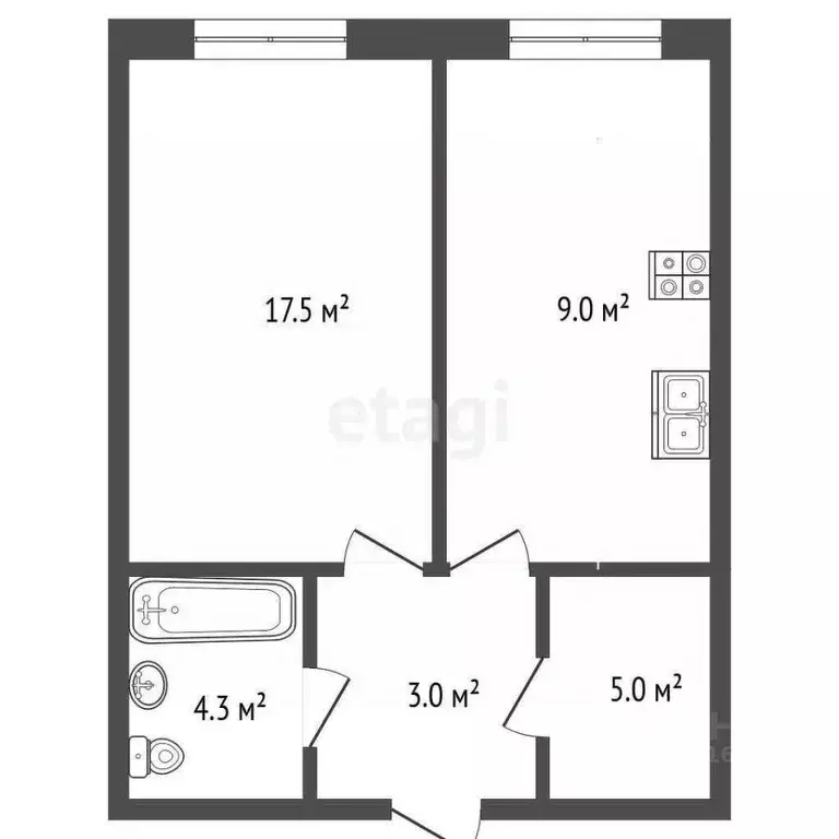 1-к кв. Краснодарский край, Анапа муниципальный округ, Анапская ст-ца ... - Фото 2