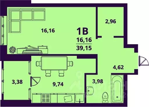 1-к кв. Ульяновская область, Ульяновск ул. Народного учителя Латышева, ... - Фото 1