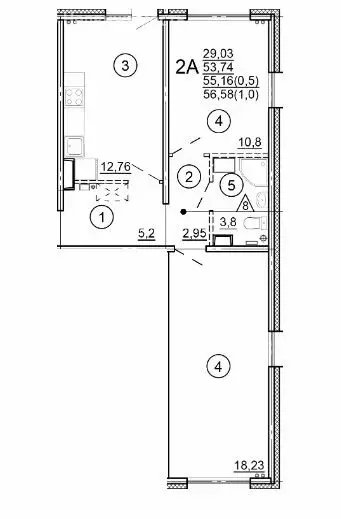 2-комнатная квартира: Тверь, Новочеркасская улица, 49 (56.58 м) - Фото 0