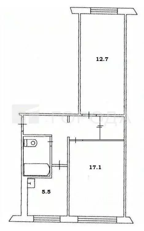 2-к кв. Кемеровская область, Новокузнецк ул. 25 лет Октября, 12 (58.4 ... - Фото 1
