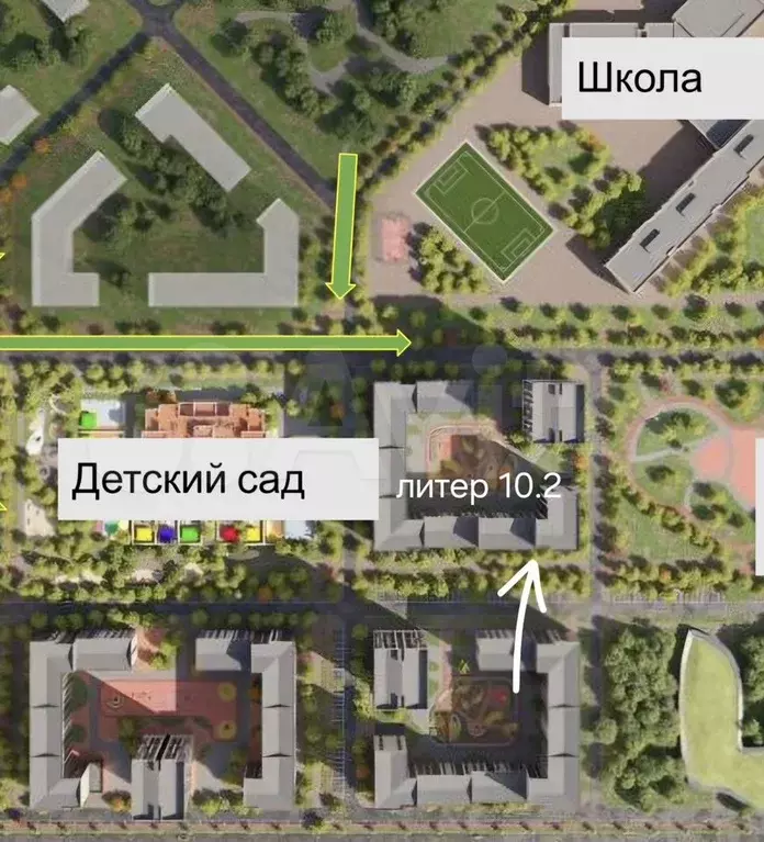 67 кв.м в новом ЖК Смартполет, напротив ЖК Вересае - Фото 1