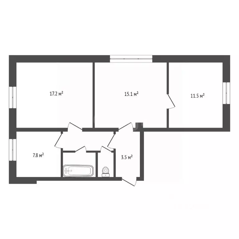 3-к кв. Красноярский край, Красноярск ул. Никитина, 5 (63.0 м) - Фото 1