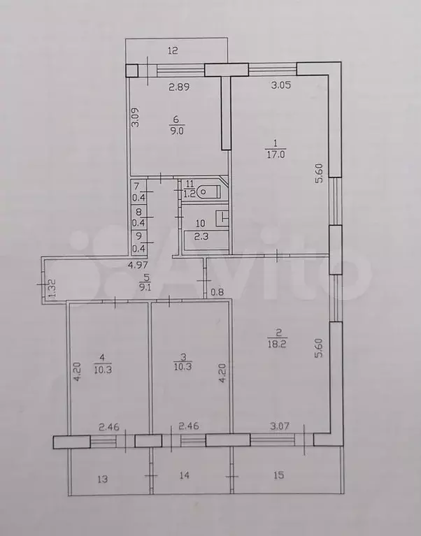 4-к. квартира, 85,6 м, 2/9 эт. - Фото 0