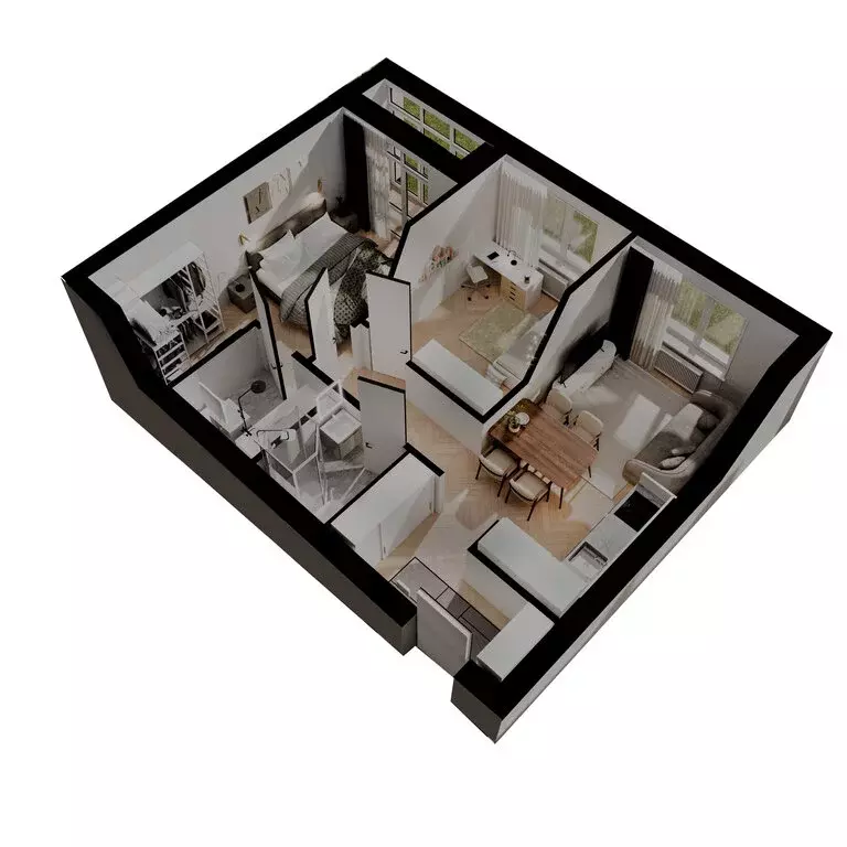 3-комнатная квартира: Челябинская область, Южноуральск (57.8 м) - Фото 2