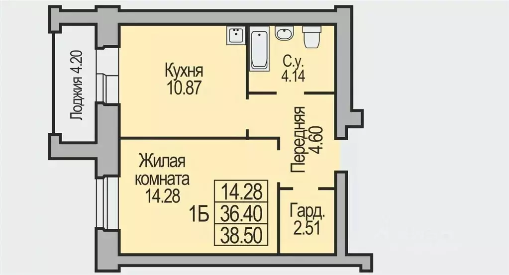1-к кв. Новосибирская область, Бердск Южный мкр,  (38.5 м) - Фото 0