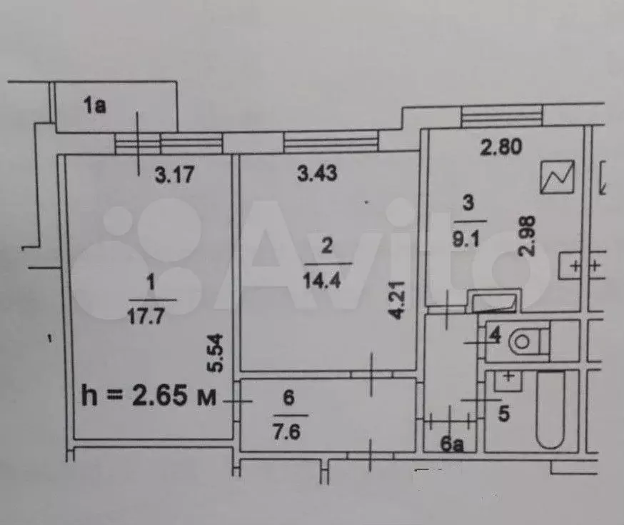 2-к. квартира, 56 м, 9/17 эт. - Фото 0