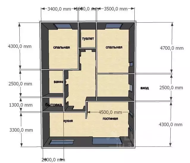Дом, 103 м - Фото 1