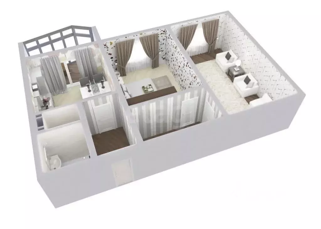 2-к кв. Сахалинская область, Анивский городской округ, с. Новотроицкое ... - Фото 2