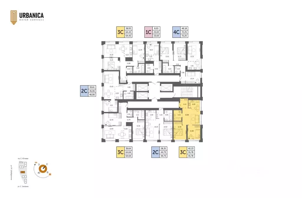 3-к кв. Башкортостан, Уфа Зеленая Роща жилрайон, Урбаника жилой ... - Фото 2