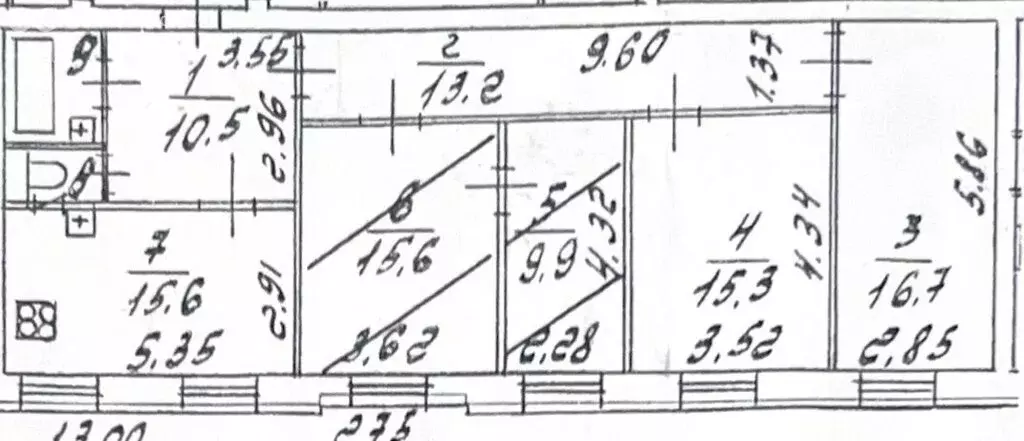 4-комнатная квартира: городской посёлок Новоселье, Невская улица, 12Б ... - Фото 1