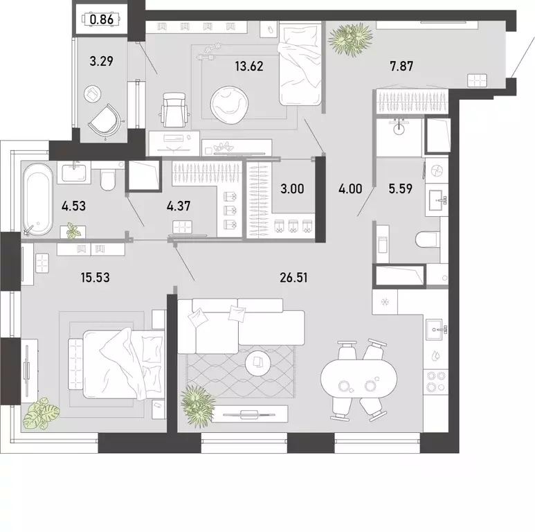 2-к кв. Тульская область, Тула ул. Фридриха Энгельса, 74 (89.17 м) - Фото 1