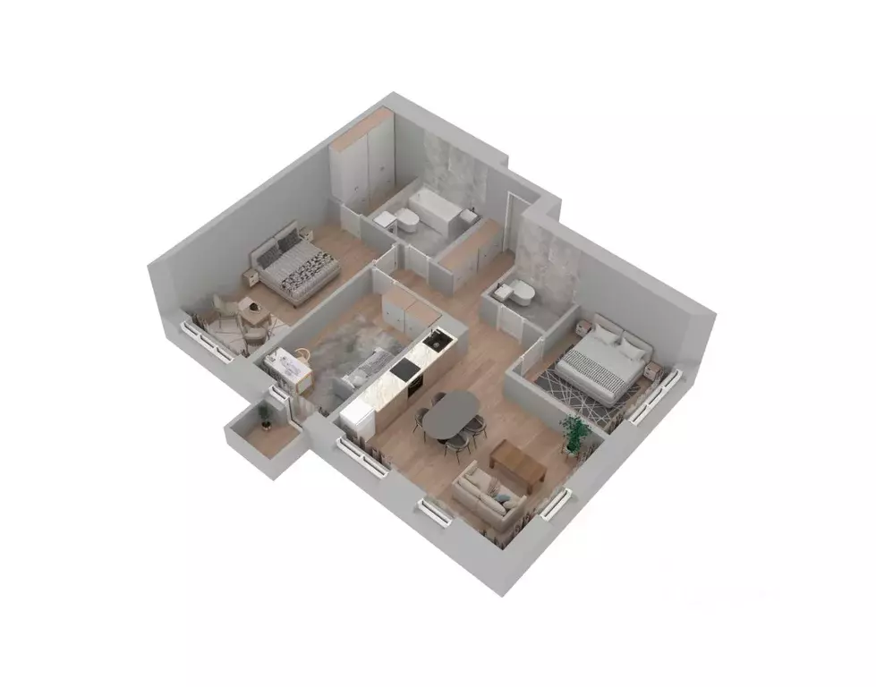 3-к кв. Башкортостан, Уфа Бионика Парк жилой комплекс, 3 (91.8 м) - Фото 2