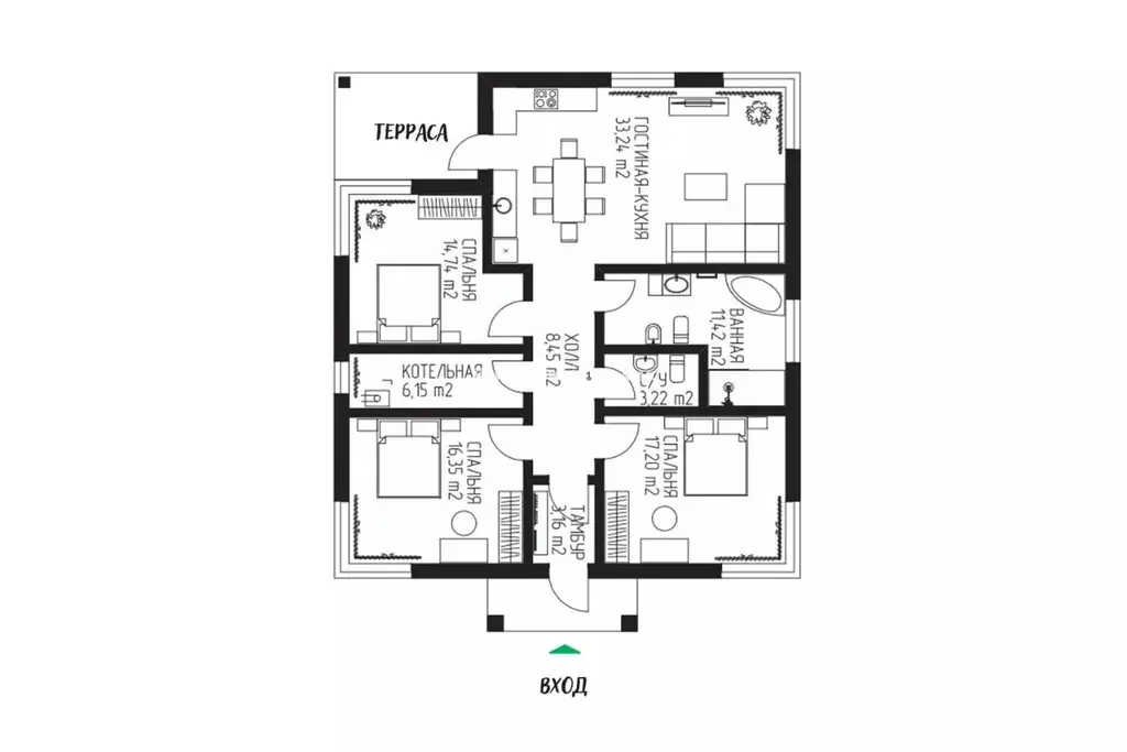 Дом в Челябинская область, Магнитогорск ул. Екатерининская, 9 (116 м) - Фото 2