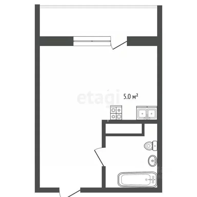 Студия Тюменская область, Тюмень ул. Новоселов, 113 (19.7 м) - Фото 2