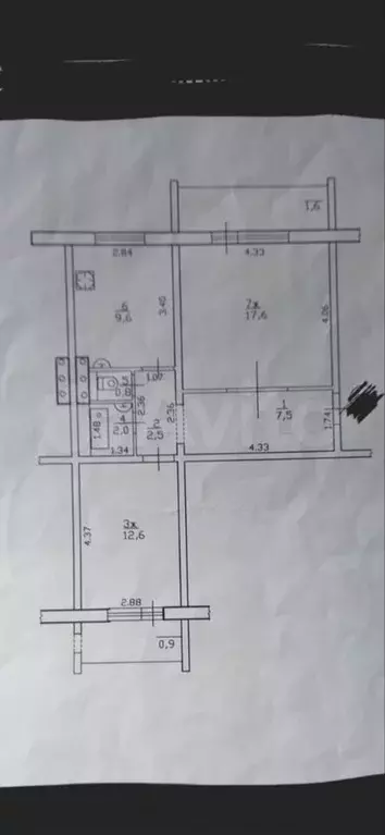 2-к. квартира, 52,6 м, 7/9 эт. - Фото 1